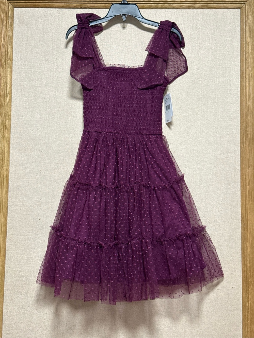 NWT Speechless Big Girls Knee Length Smocking Bodice Dress Size 14